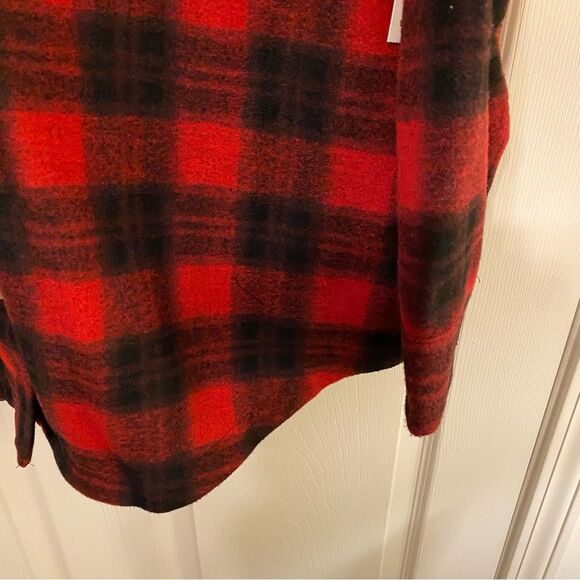 Terra & Sky Utility Jacket Red and Black Checkered Flannel - Picture 2 of 8